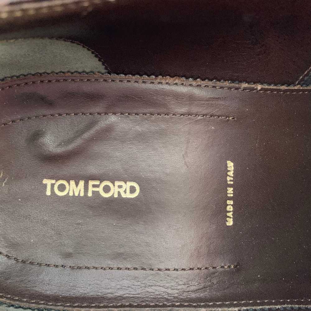 Tom Ford Brown Leather Oxford Lace-Up Shoes - image 7