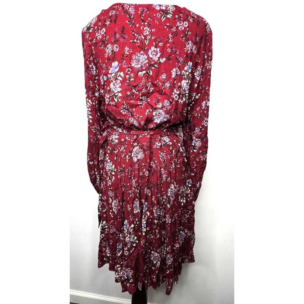 American Eagle AE Women's Maroon Floral Wrap Dres… - image 6