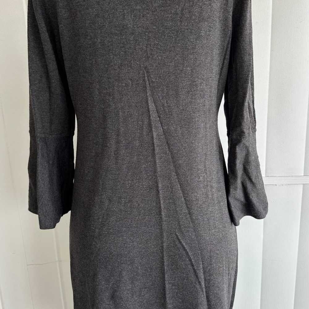 Calvin Klein Gray Sweater Dress Size XL 3/4 Bell … - image 3