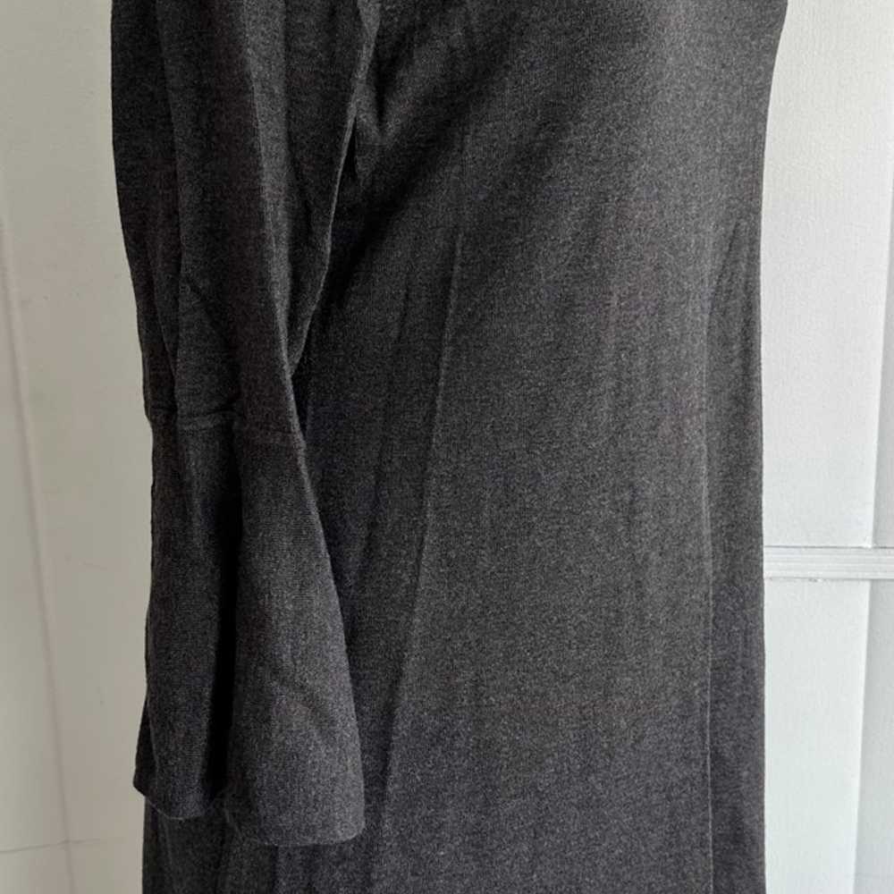 Calvin Klein Gray Sweater Dress Size XL 3/4 Bell … - image 4