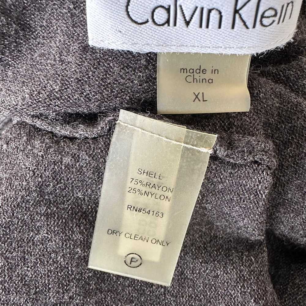 Calvin Klein Gray Sweater Dress Size XL 3/4 Bell … - image 5