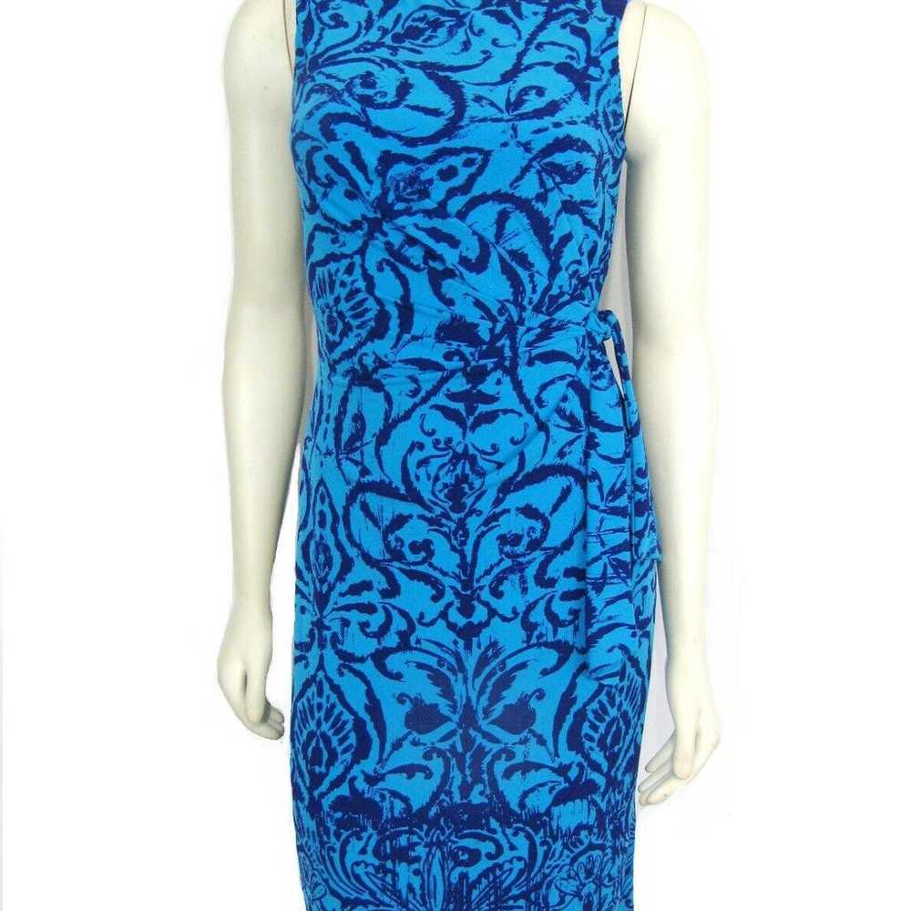 Ralph Lauren Blue Stretch Sheath Dress 4 Purple G… - image 1