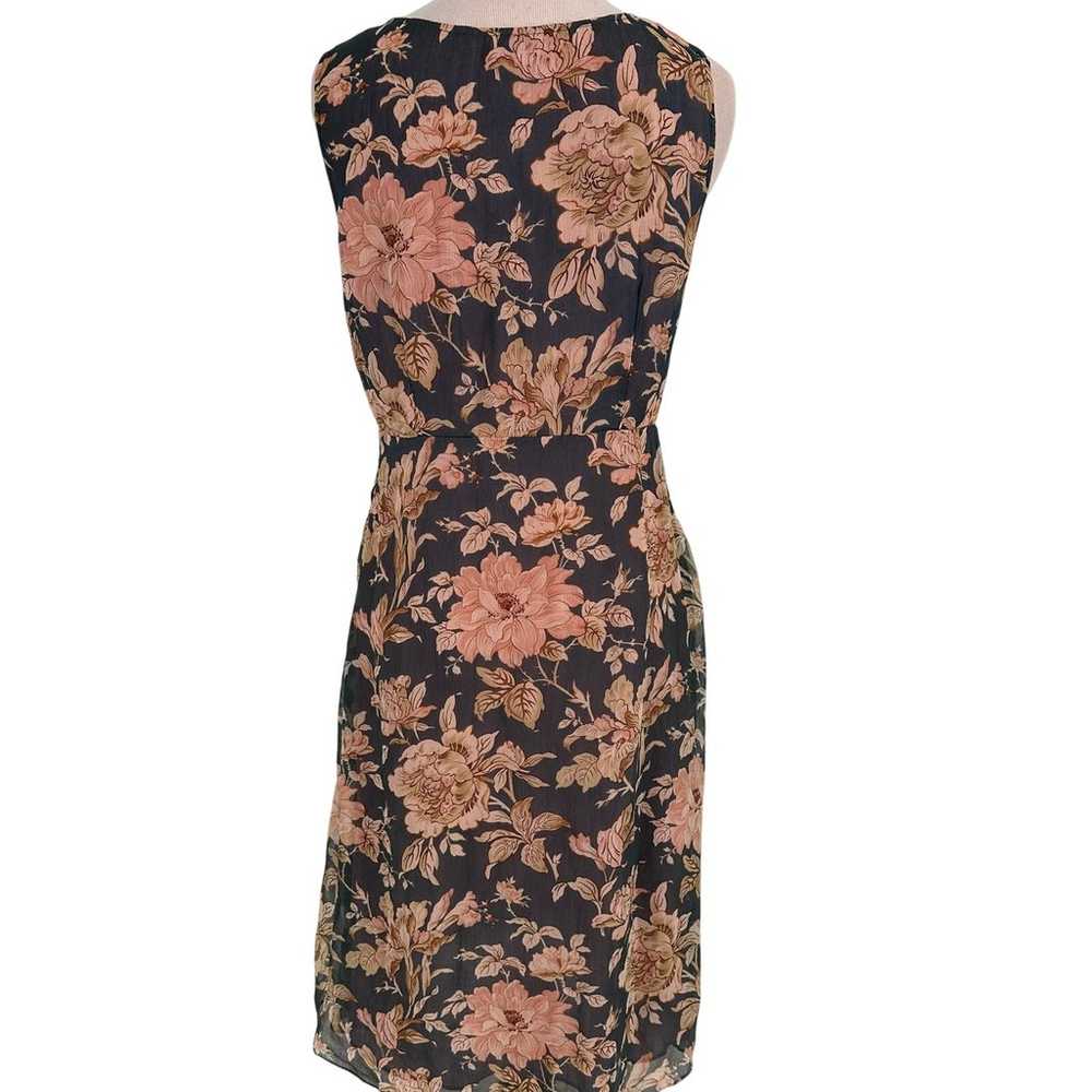 Anthropologie Odille Floral V-Neck Silk Dress Siz… - image 6