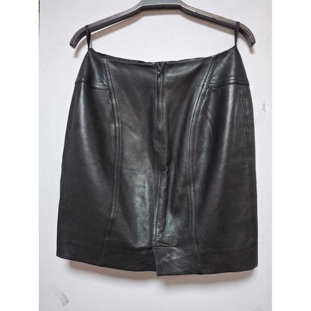 Alaïa Leather mini skirt - image 2