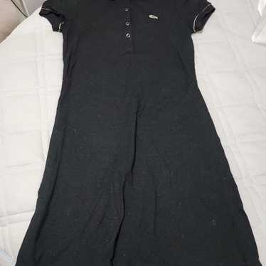 Lacoste Black Short Sleeve Polo Dress