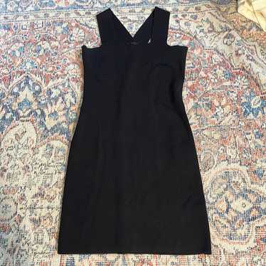 House of Harlow 1960 Black Knit Dress SZ L EUC - image 1