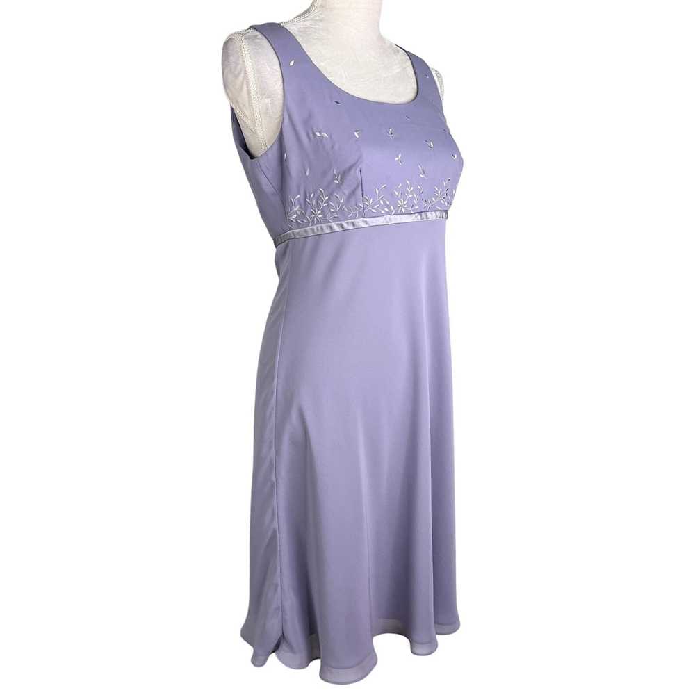 Other Vintage Phoebe Dress 6 Purple Chiffon Sleev… - image 4