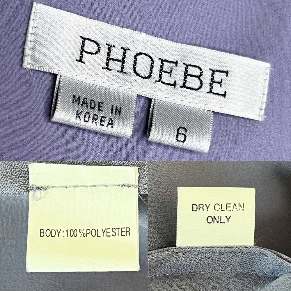 Other Vintage Phoebe Dress 6 Purple Chiffon Sleev… - image 8