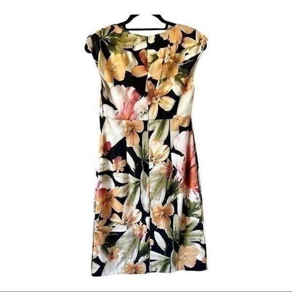 North Style Multi-Color Cap Sleeve Floral Sheath … - image 2