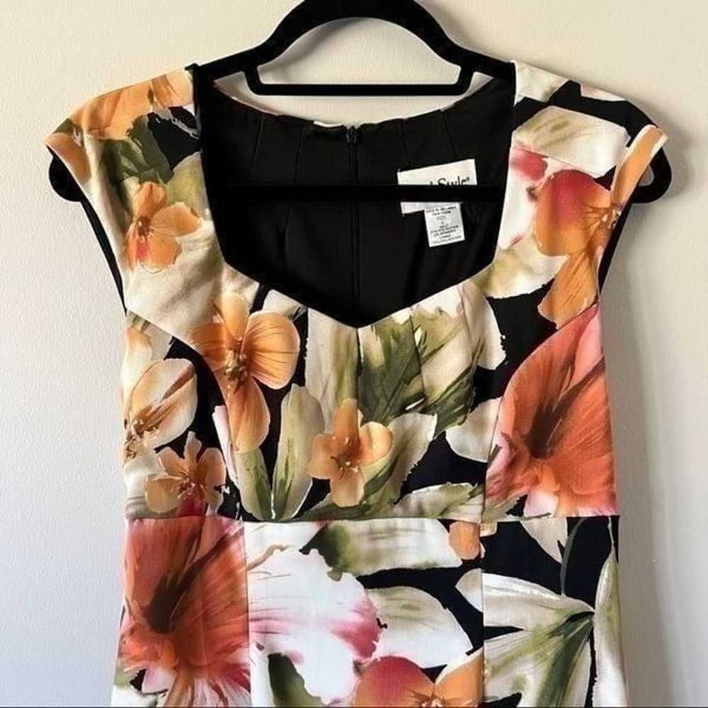 North Style Multi-Color Cap Sleeve Floral Sheath … - image 5