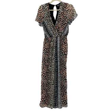 Express Small Jumpsuit Animal Print Wide Leg Pant… - image 1