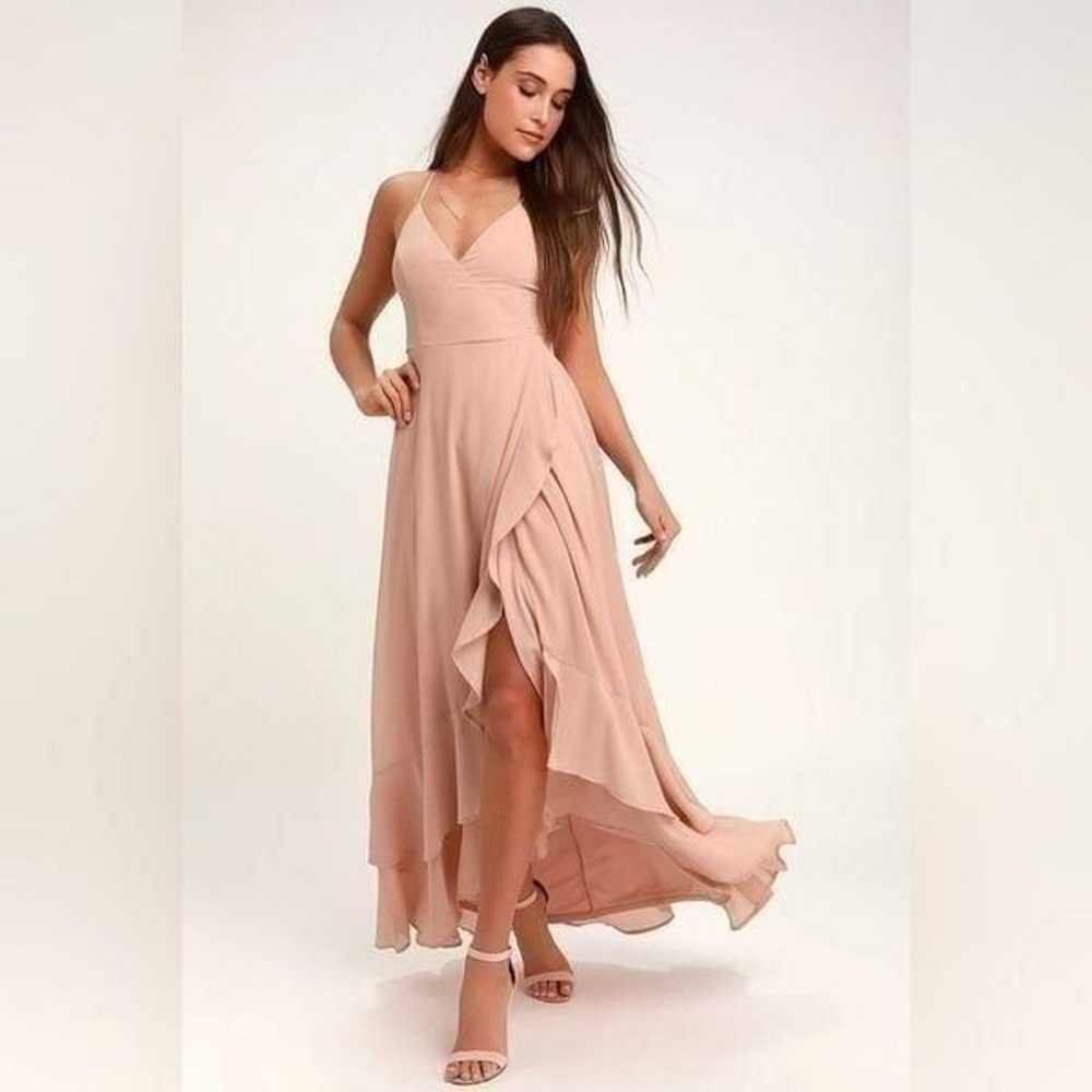 NWT Lulu’s In Love Forever Lace-up High Low Maxi … - image 1