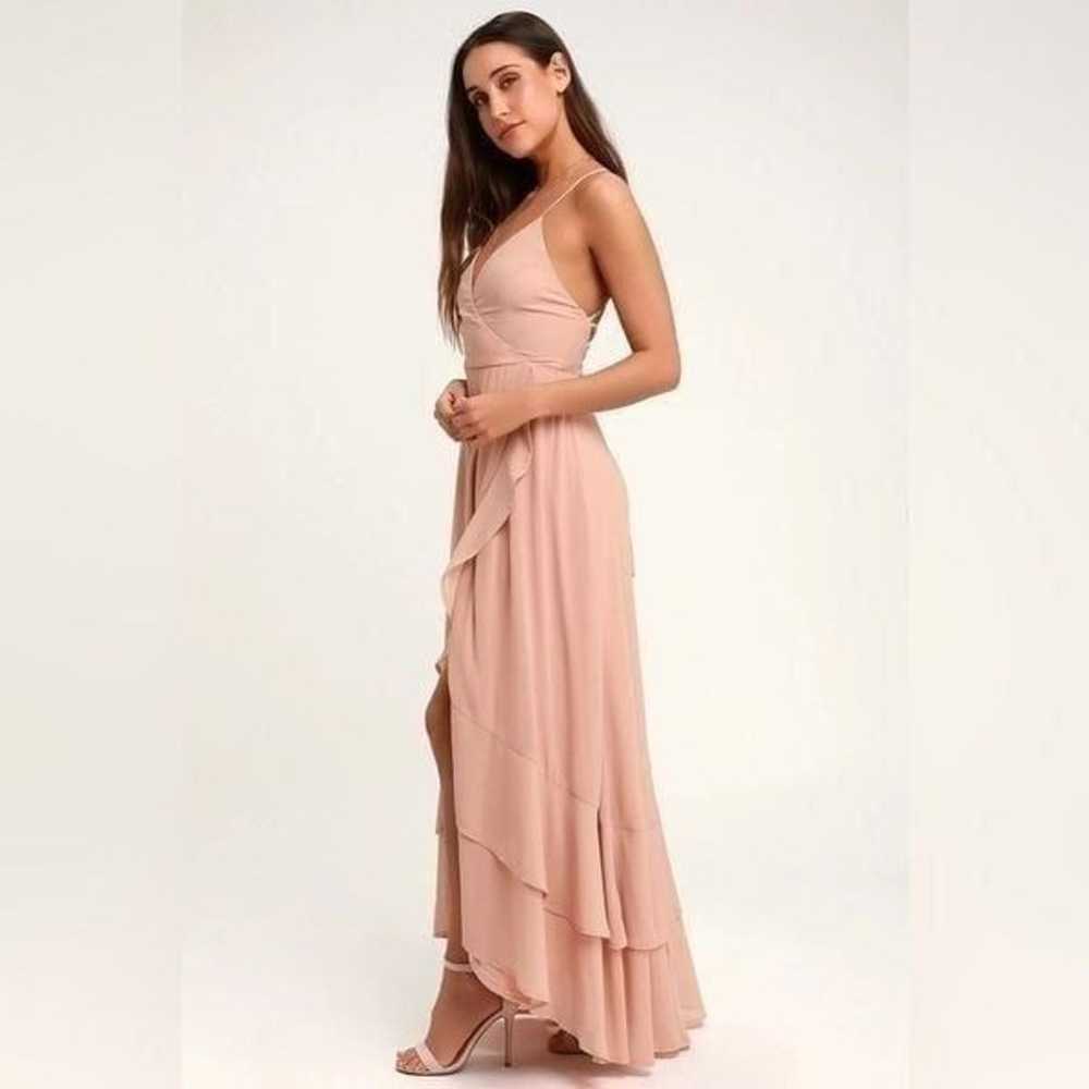 NWT Lulu’s In Love Forever Lace-up High Low Maxi … - image 3