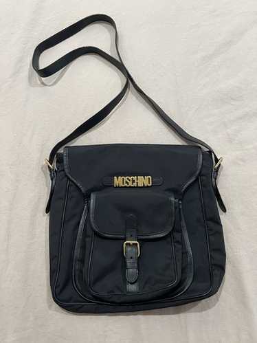 Vintage MOSCHINO Black Suede and Colorful Jigsaw Puzzle