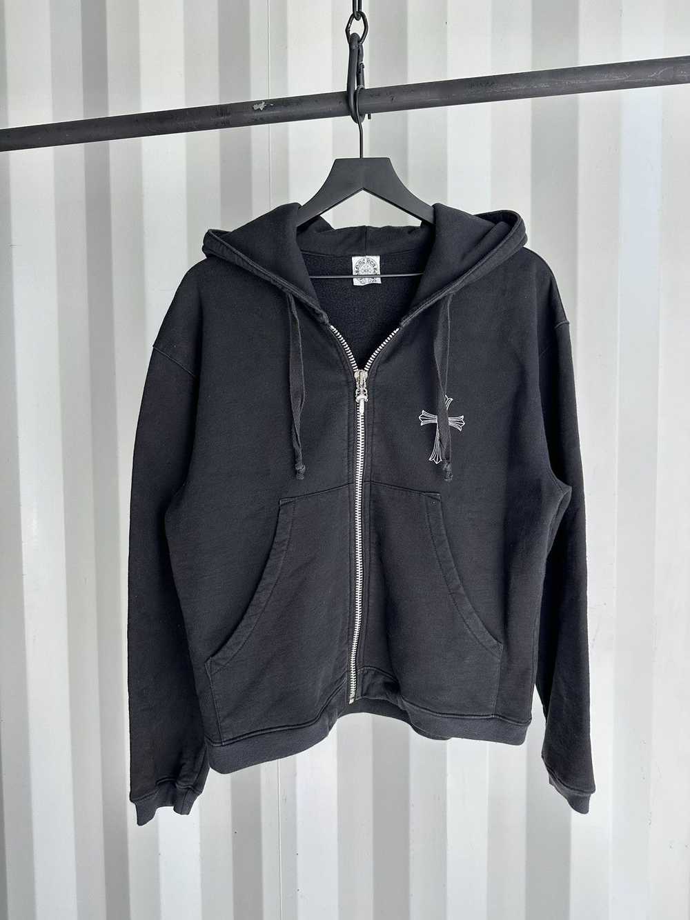 Chrome Hearts × Vintage 90’s T Bar Logo Zip Hoodie - image 1