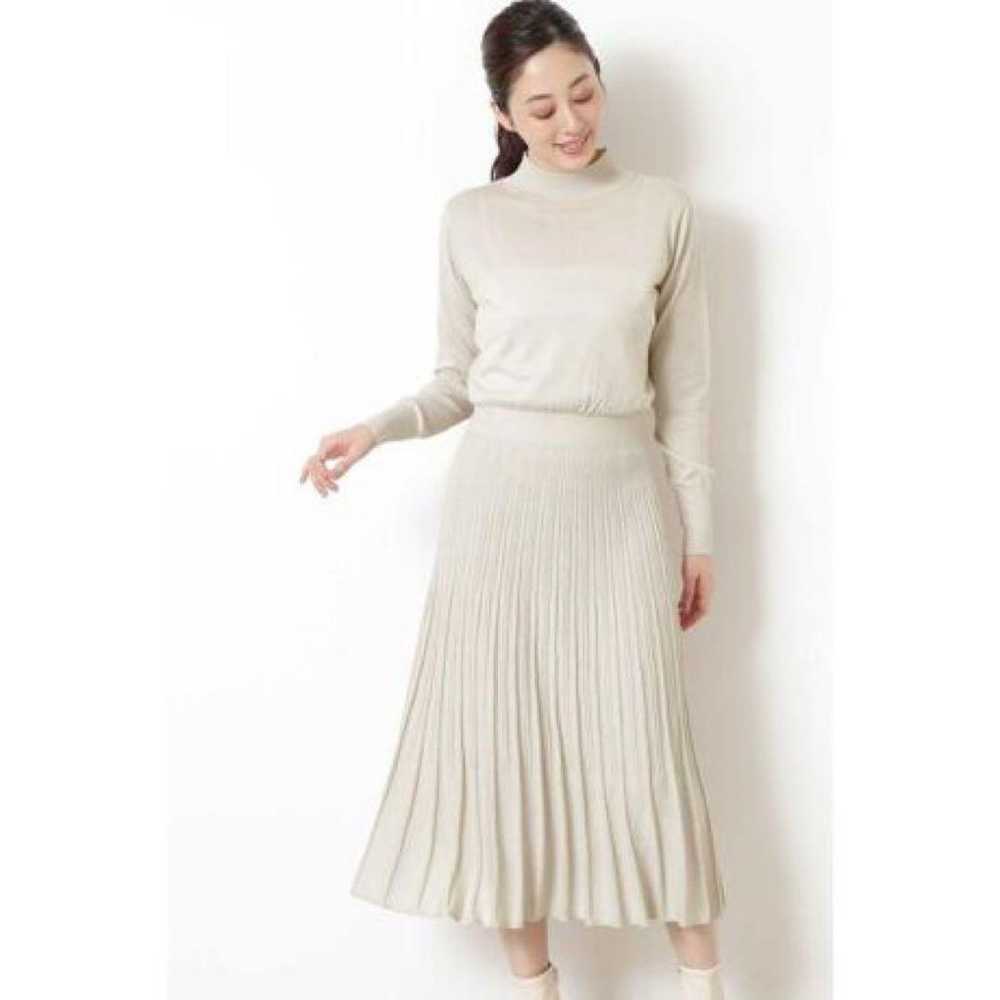 Natural Beauty Basic Pleated Docking Knit Dress - image 2