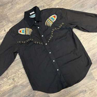 Vintage Southwest Canyon Pearl Snap L/S Shirt Wom… - image 1