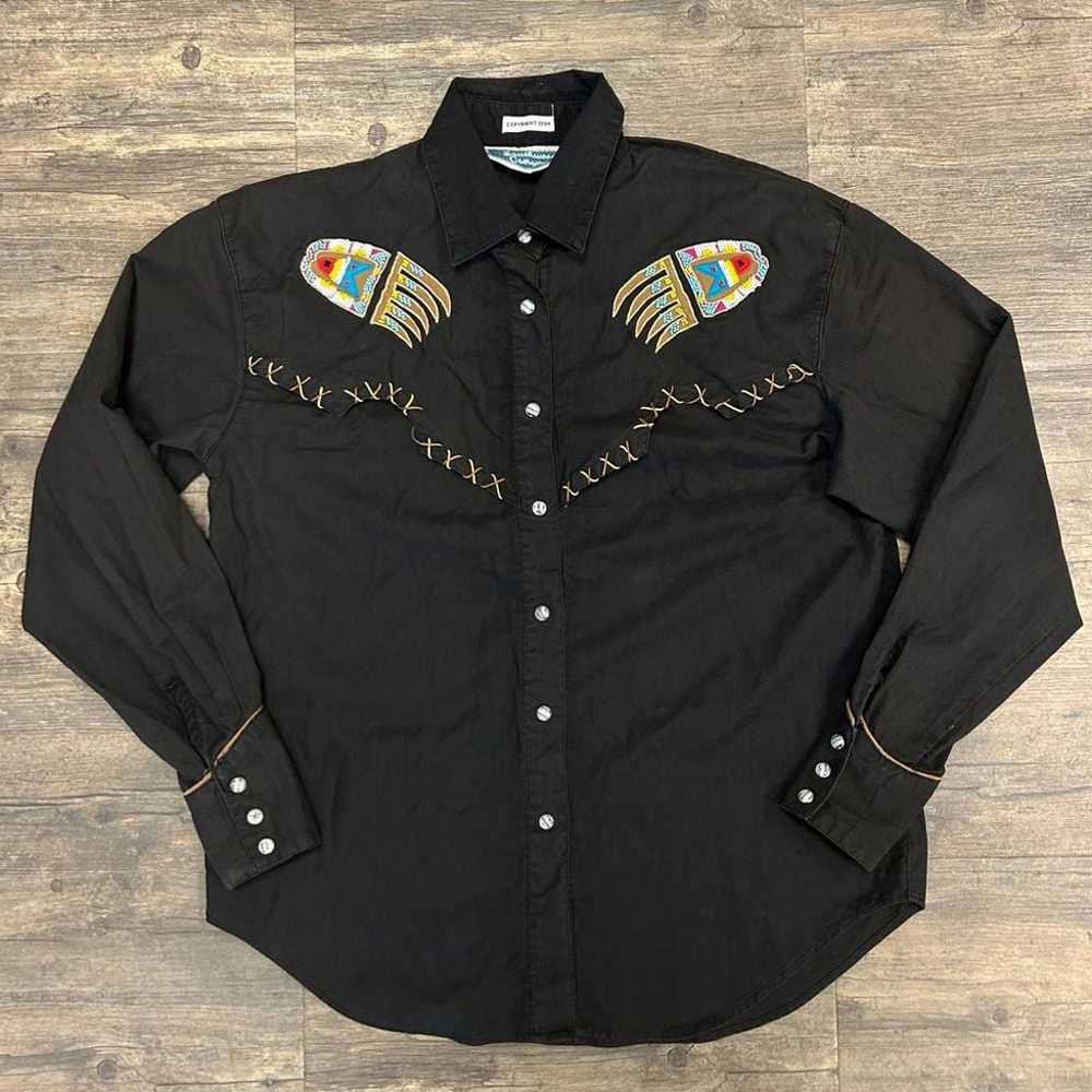 Vintage Southwest Canyon Pearl Snap L/S Shirt Wom… - image 2