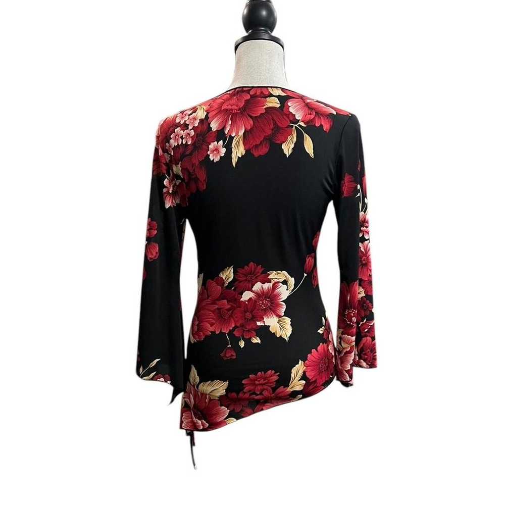 VTG Y2K Charlotte Russe Black & Red Romantic Flor… - image 5