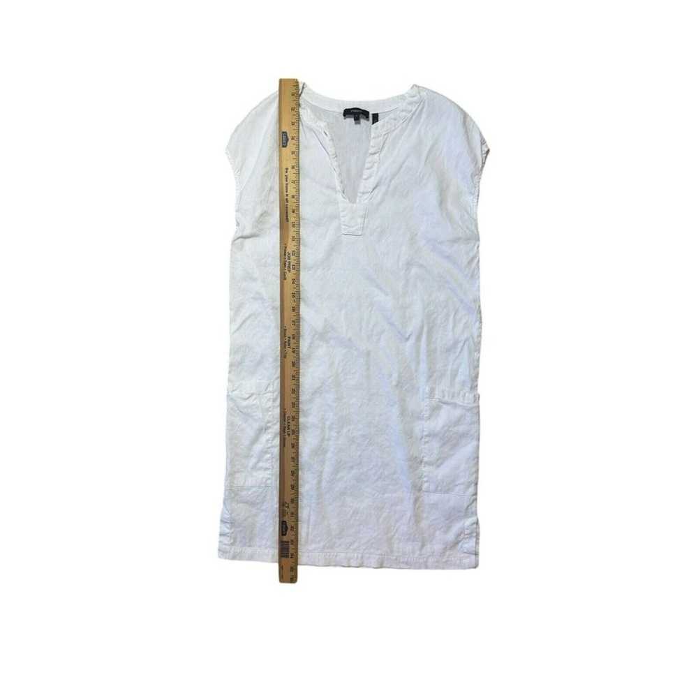 Theory Linen Blend Shift Dress White Sz Small Sle… - image 3