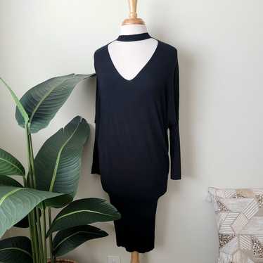 Zara black knit sweater dress