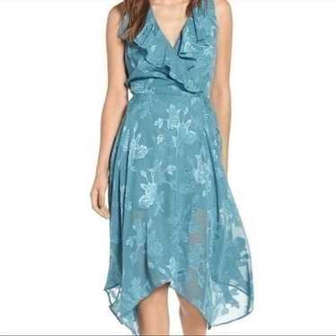 Leith Handkerchief Hem Faux-Wrap Midi Dress size … - image 1