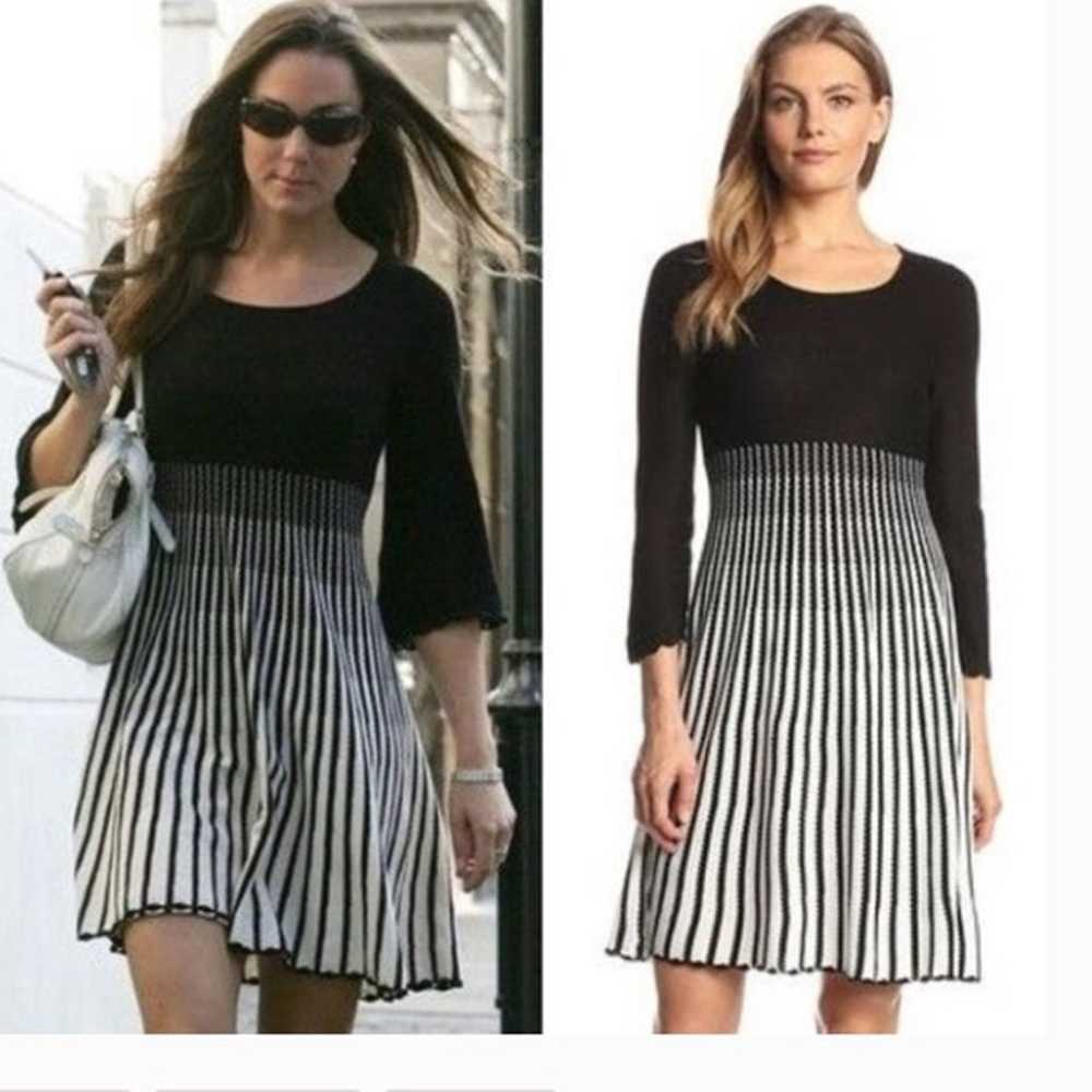 Calvin Klein knit black white career dressy scall… - image 2