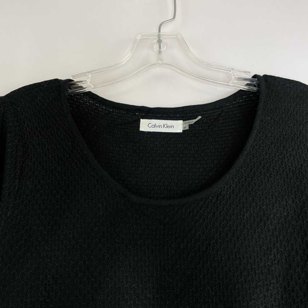 Calvin Klein knit black white career dressy scall… - image 3