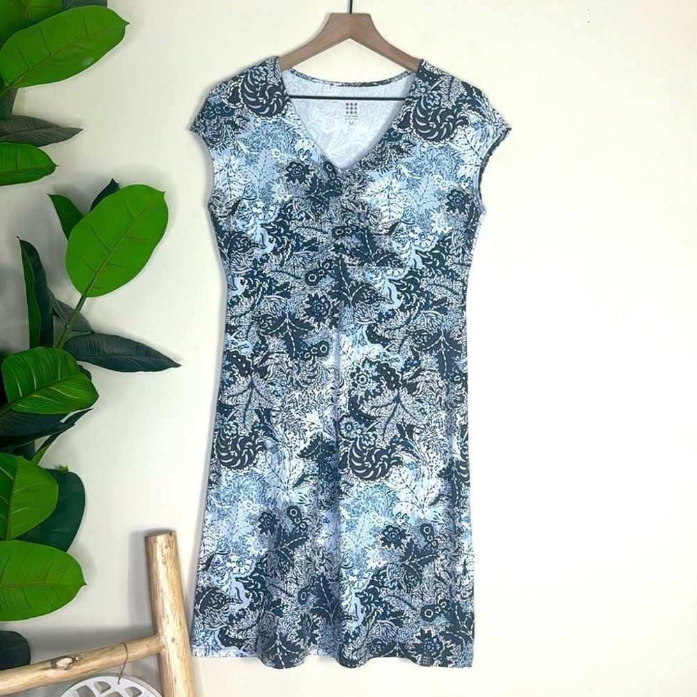 Title Nine Blue and White Dress Women's Size Medi… - image 1