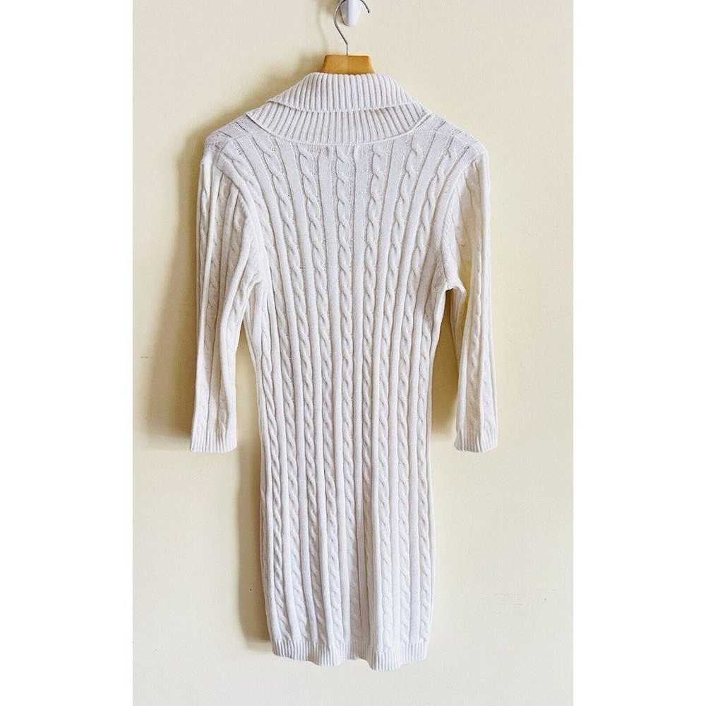 Calvin Klein Size M Cream Cable Knit Sweater Dres… - image 5