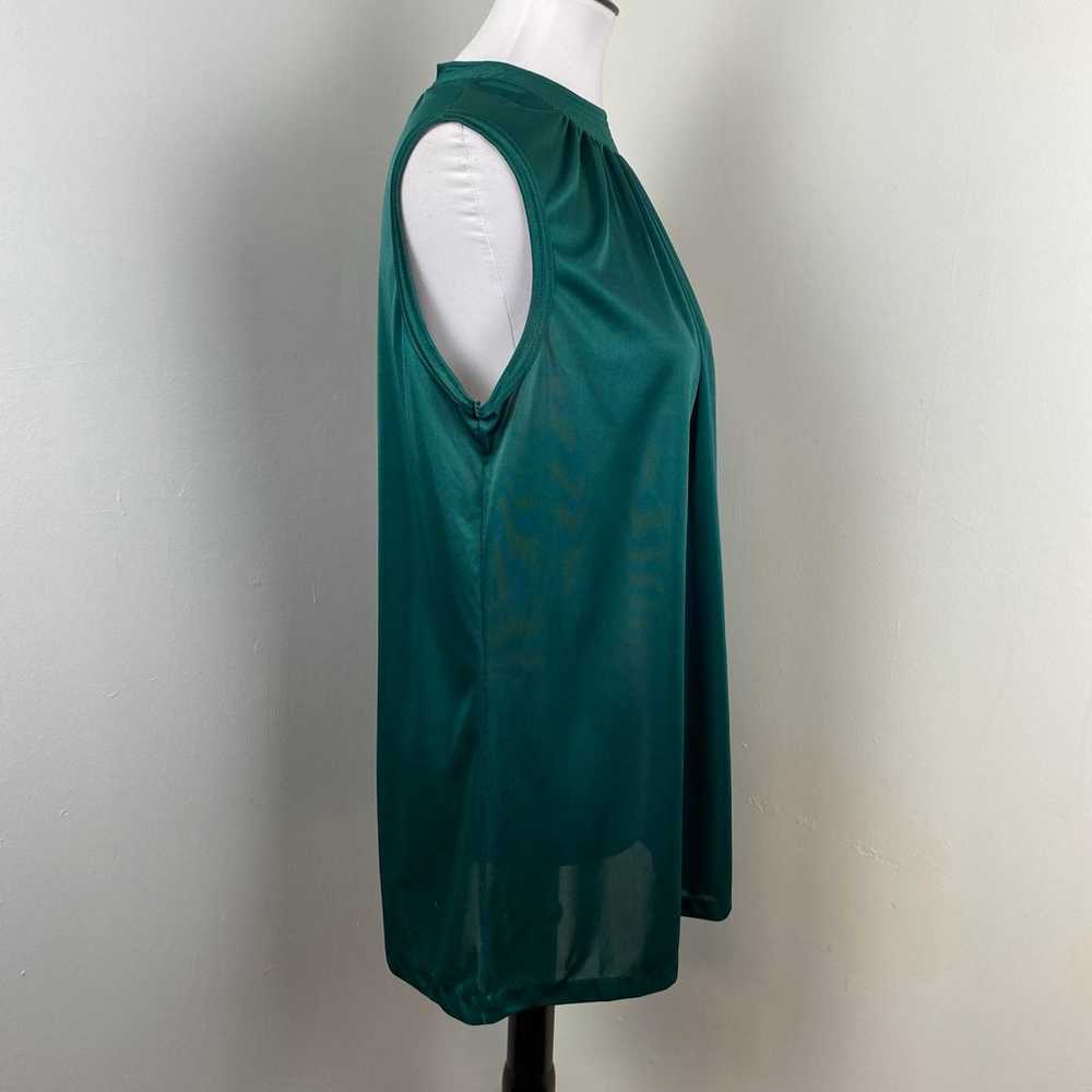 Vintage Tomorrow’s Dream Emerald Green High Neck … - image 3