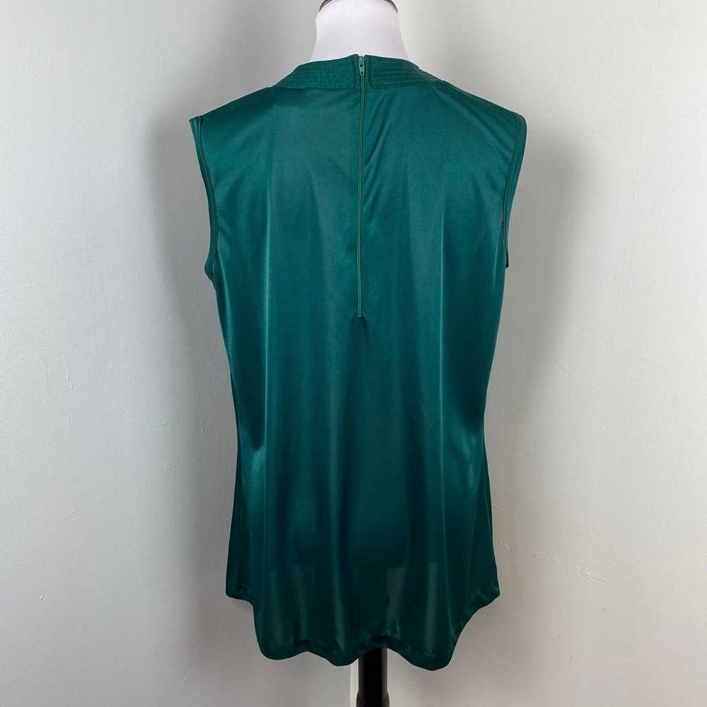 Vintage Tomorrow’s Dream Emerald Green High Neck … - image 4