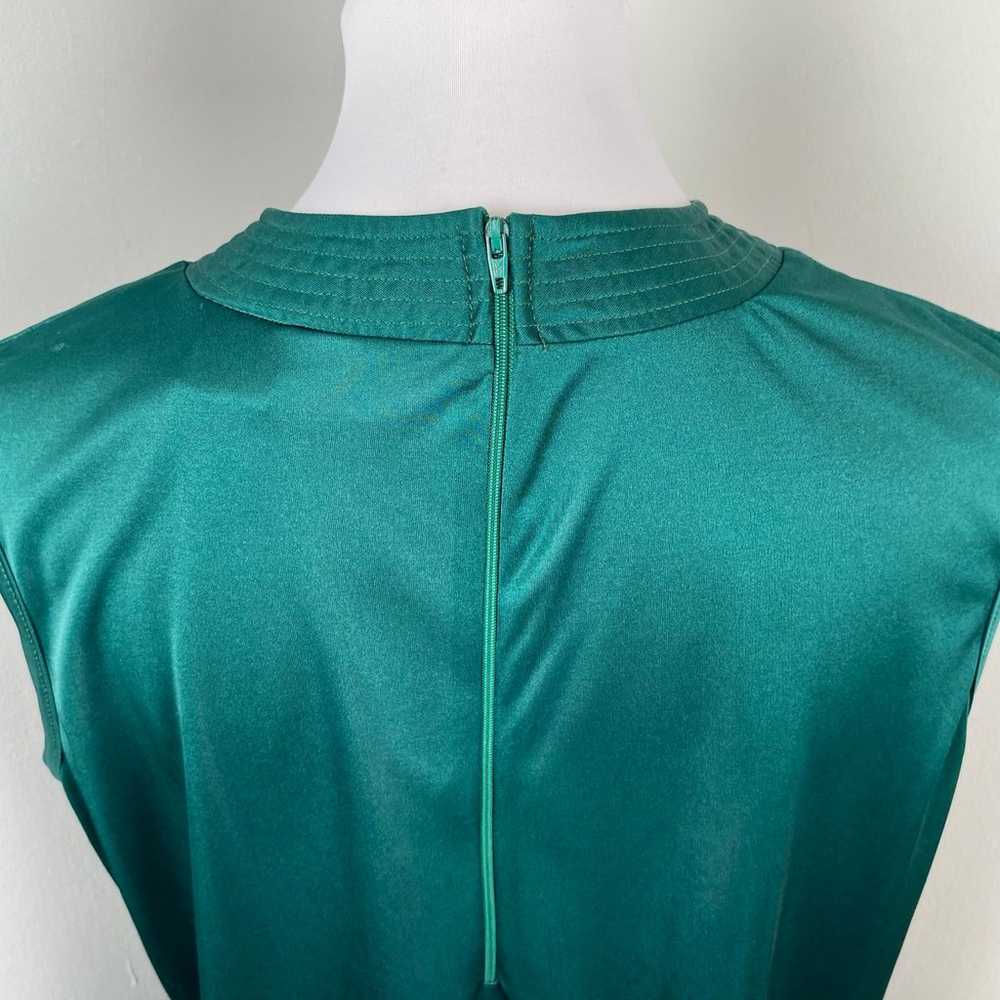 Vintage Tomorrow’s Dream Emerald Green High Neck … - image 5