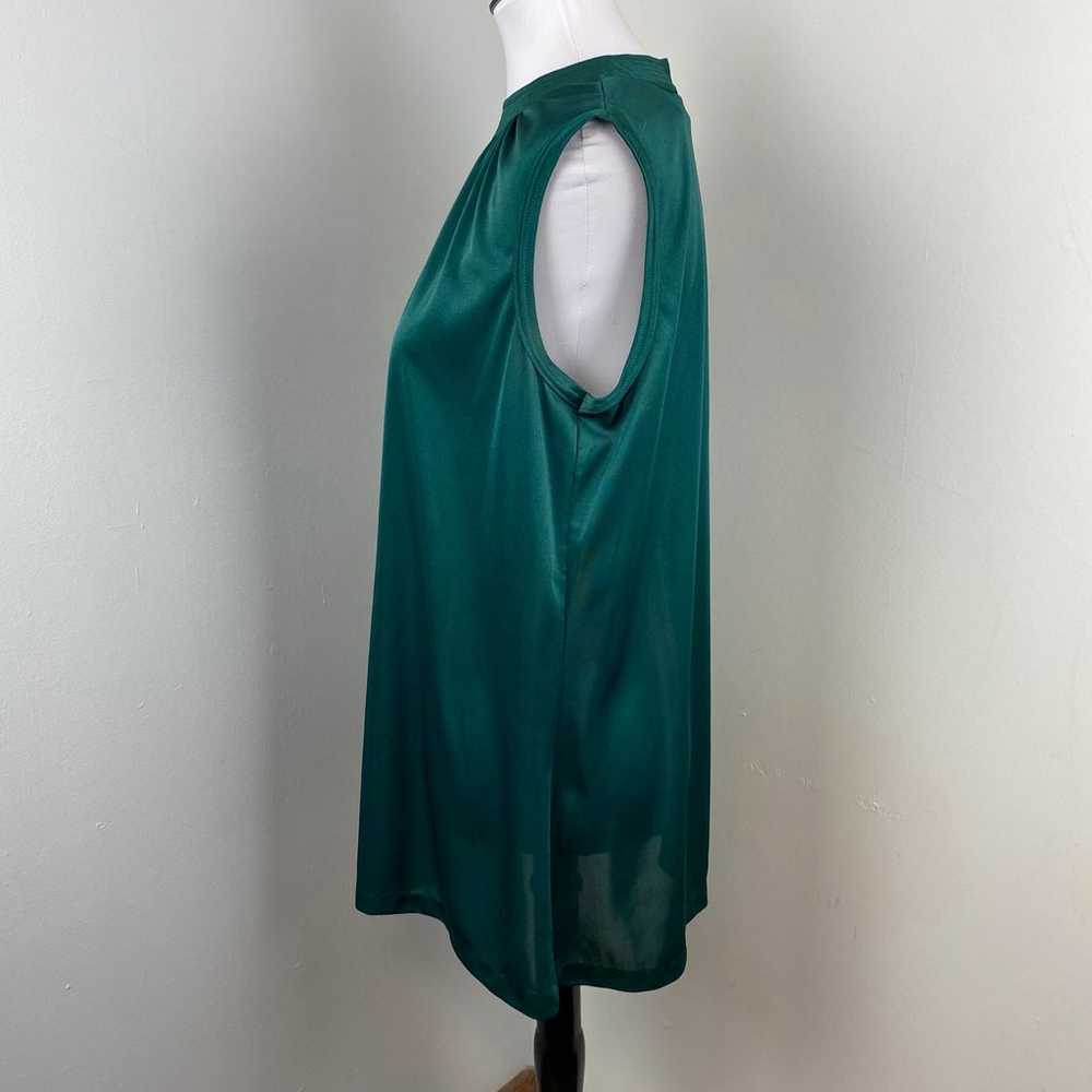 Vintage Tomorrow’s Dream Emerald Green High Neck … - image 7