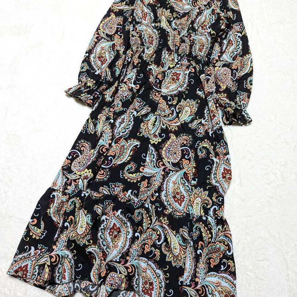 1421ꕤSHIEN Paisley Pattern Long Sleeve Long Dress… - image 2