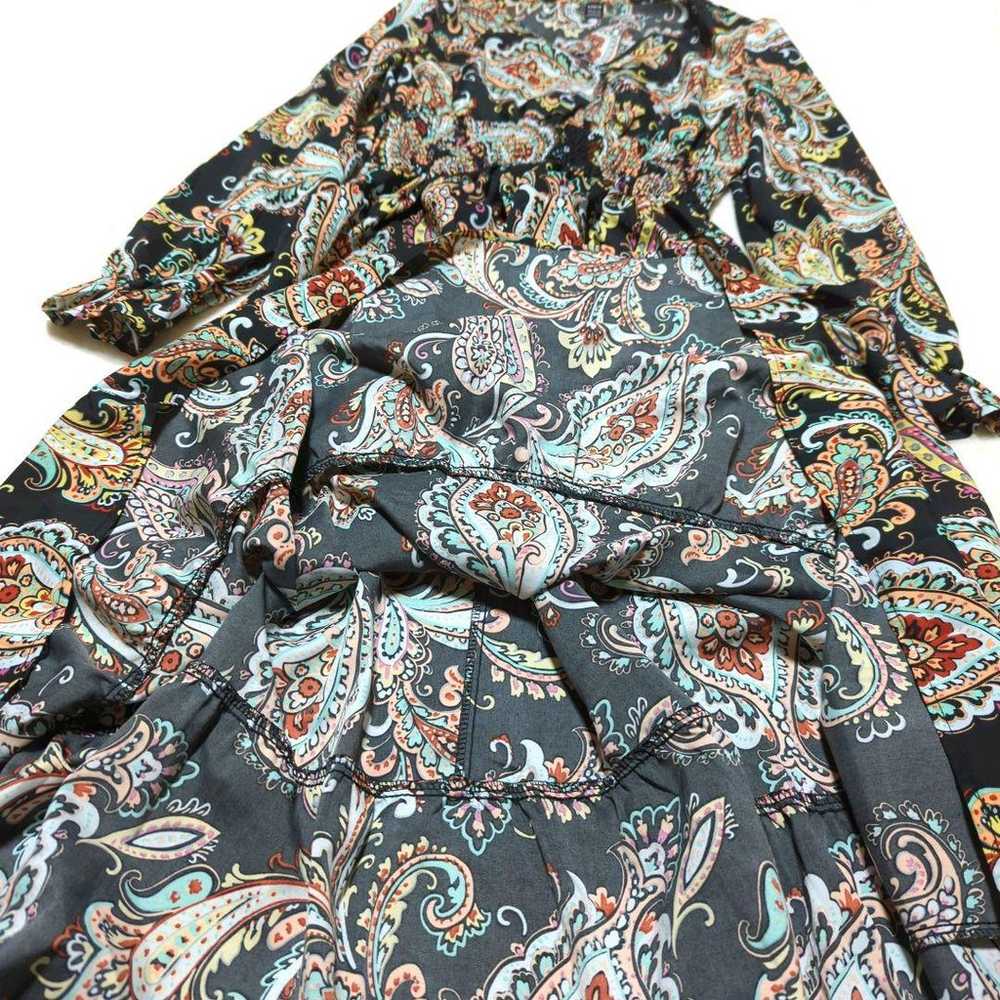 1421ꕤSHIEN Paisley Pattern Long Sleeve Long Dress… - image 6