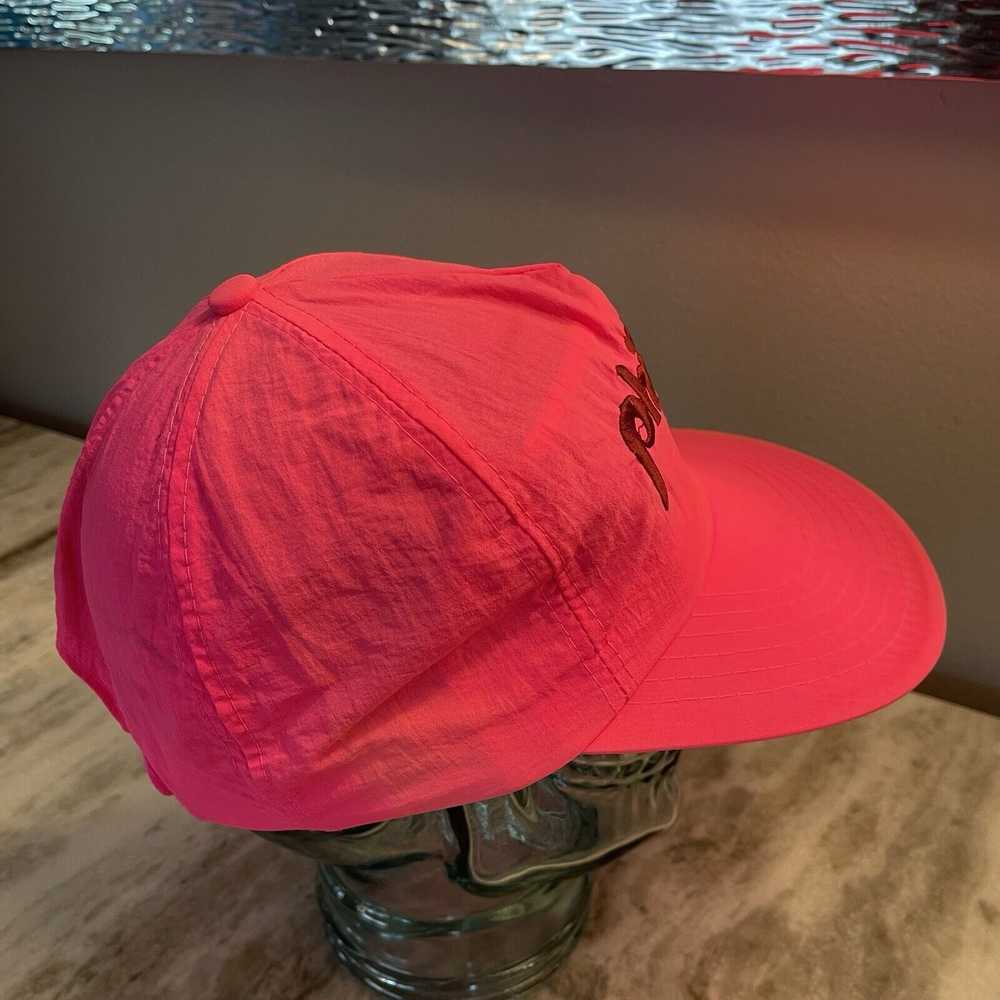 Rare Rare Vtg Phillies Hot Pink Nylon Snap Back H… - image 6