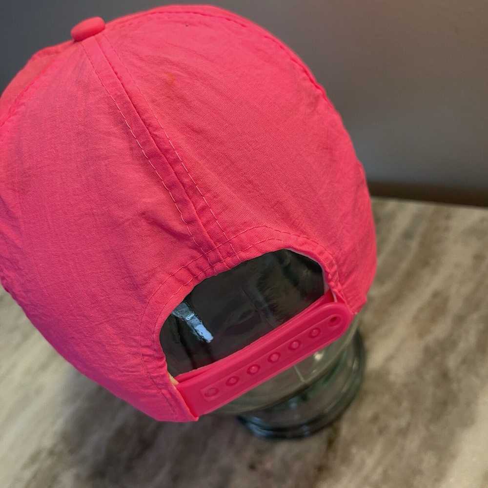 Rare Rare Vtg Phillies Hot Pink Nylon Snap Back H… - image 7