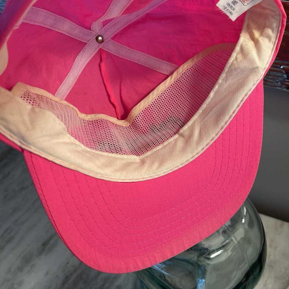 Rare Rare Vtg Phillies Hot Pink Nylon Snap Back H… - image 9