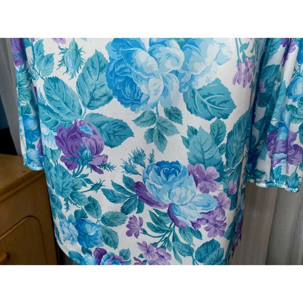 Vintage 1980’s floral long sleeve polo - image 4