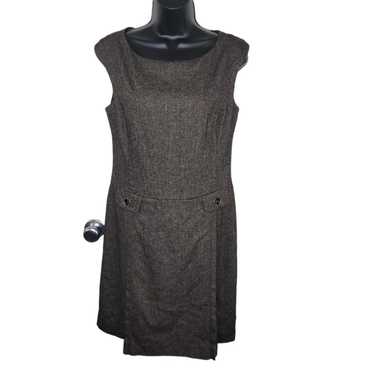 Ann Taylor wool blend sleeveless sheath dress size