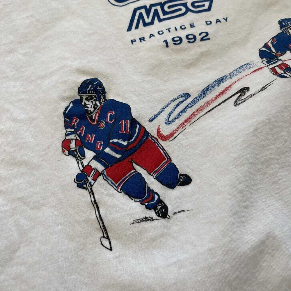 Hanes Vtg 90s New York Rangers Mark Messier Pract… - image 4