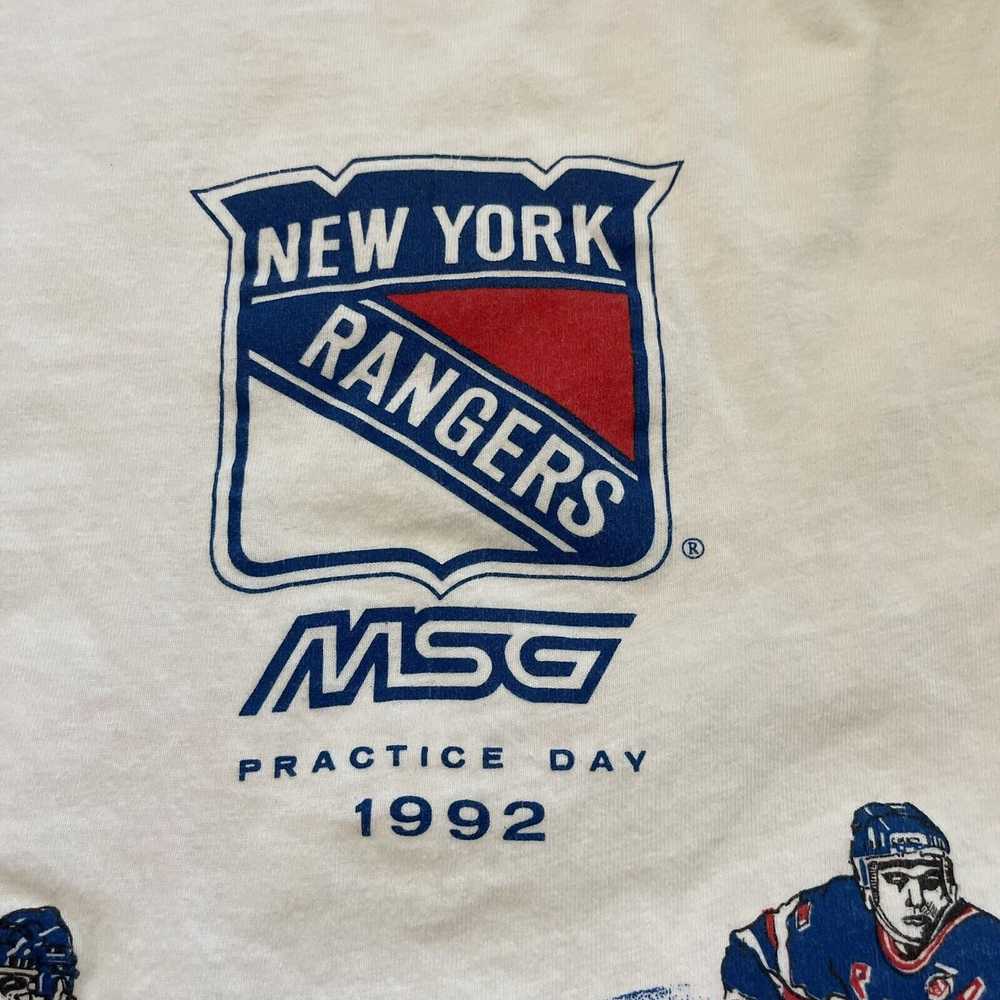 Hanes Vtg 90s New York Rangers Mark Messier Pract… - image 6