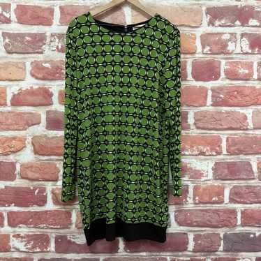 Michael Kors Dress Womens XL Green Black White Ab… - image 1