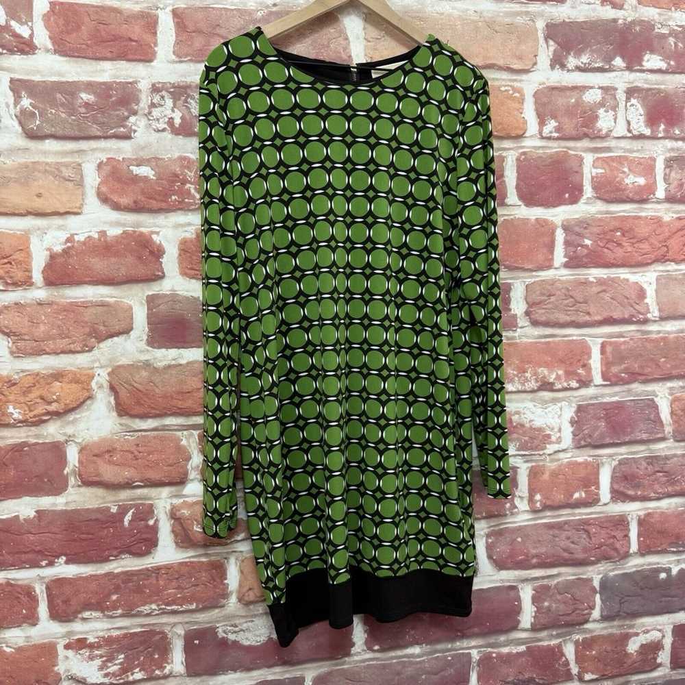 Michael Kors Dress Womens XL Green Black White Ab… - image 2