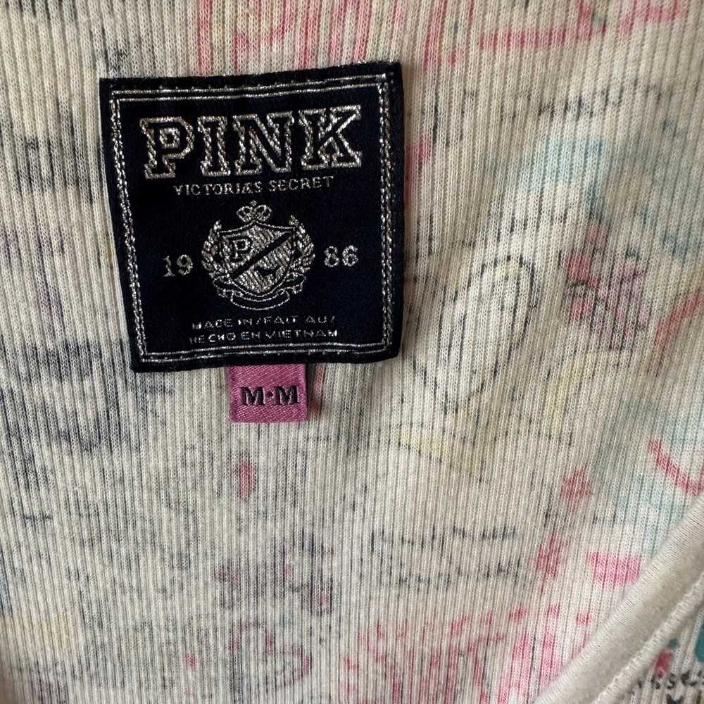 VS Pink Vintage Graffiti Ribbed Tank Top M - image 4