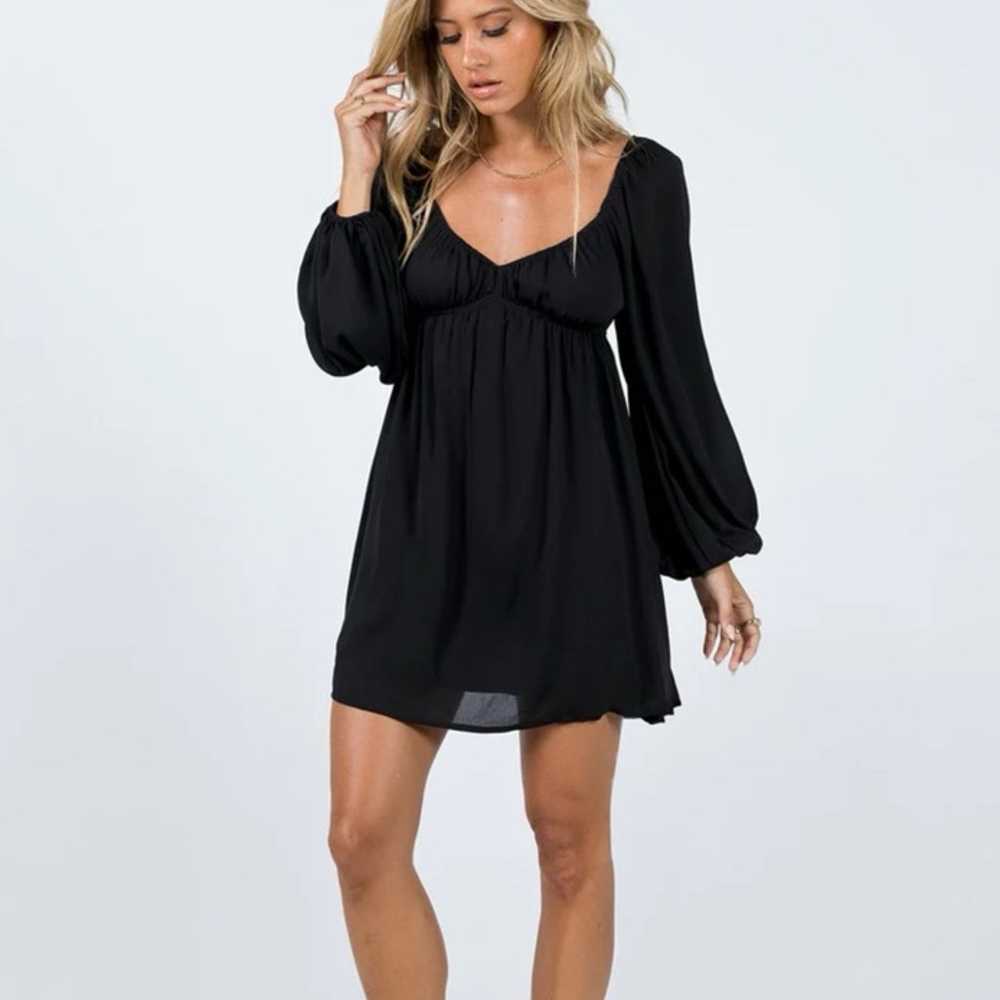 Puff Sleeve Mini Dress - image 1