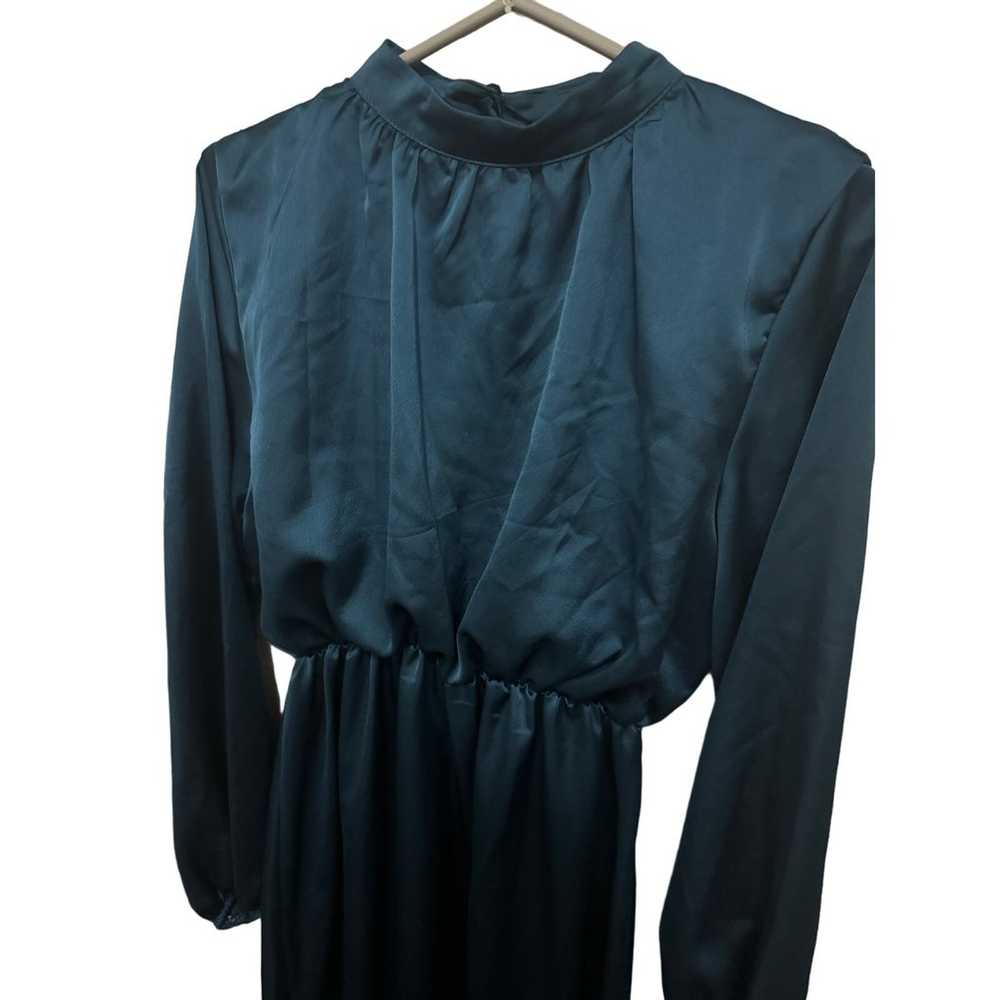 Vintage Satin Italian Dress Womens XS Small Forma… - image 2