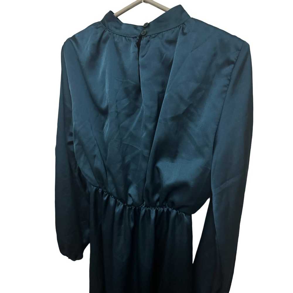 Vintage Satin Italian Dress Womens XS Small Forma… - image 5