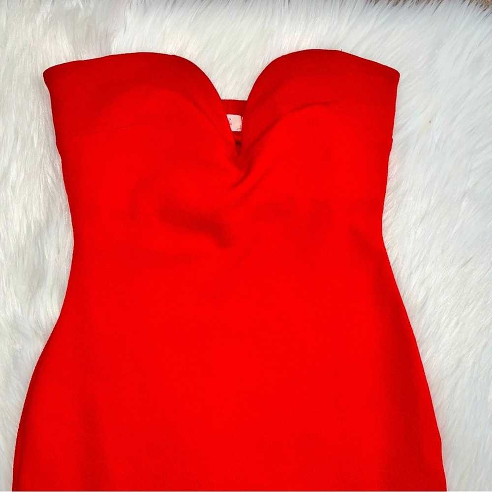 Sarah La Strapless Bodycon Cut Out Dress Red Small - image 2